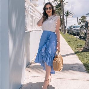 Gorgeous Blue Ruffle Skirt